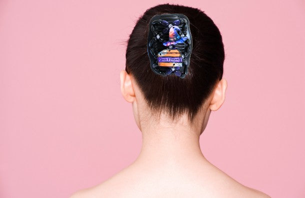 Double Comb Hair Clip With Sublimated Interchangeable Charms