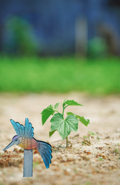 Acrylic-Hummingbird Shaped Sublimated Plant Stake