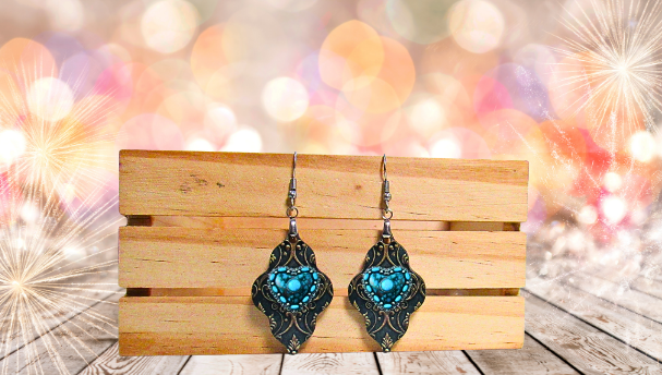 MDF- Wavy Edge Shaped Sublimated Earrings 1.5 inch