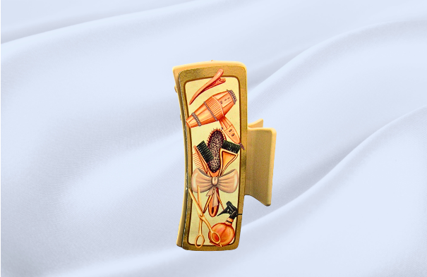 MDF-Large Sublimated Hair Claw Clip Hairdresser