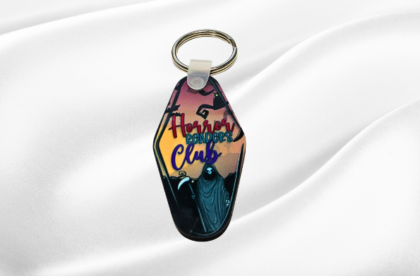 MDF-Motel Keychain Shaped Sublimated Keychain