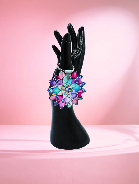 MDF-Sunflower Shaped Sublimated Keychain