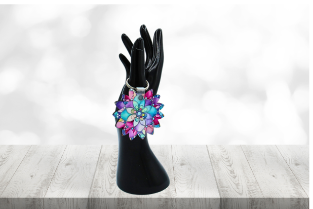 MDF-Sunflower Shaped Sublimated Keychain