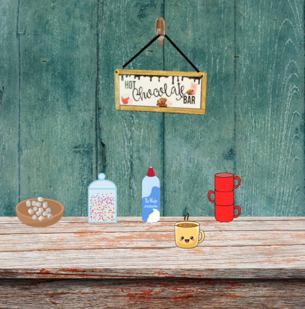 Hot Chocolate Themed Sublimated Wall/Door Hanger