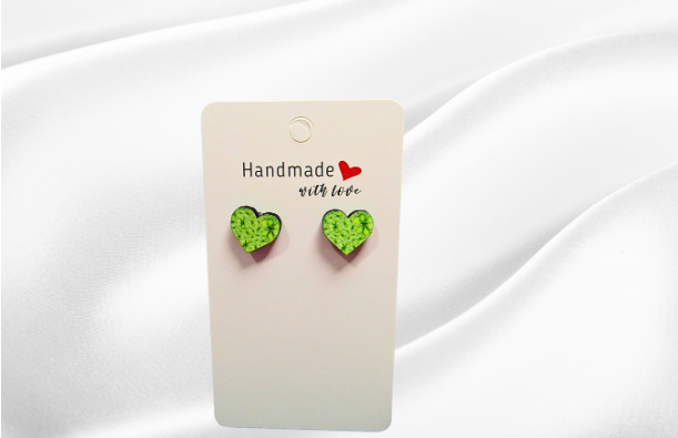 MDF-Heart Shaped Sublimated Stud Earrings
