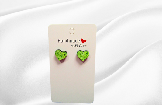 MDF-Heart Shaped Sublimated Stud Earrings