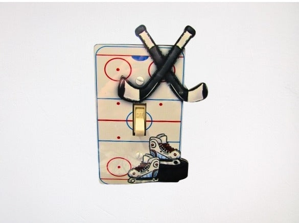 MDF- Hockey Arena Shaped Sublimated Switch Plate