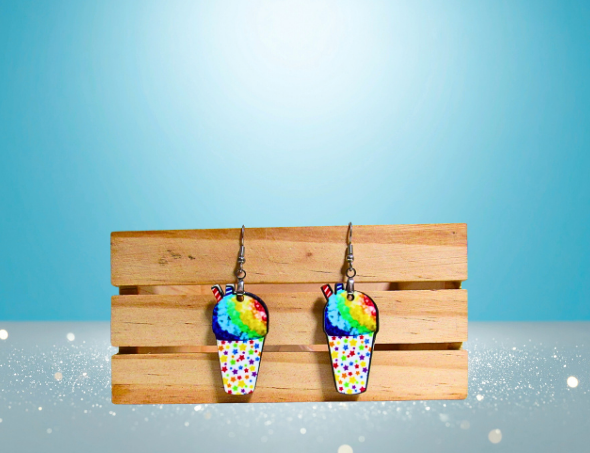 MDF-Ice Drink Shaped Sublimated Earring 1.5 inch