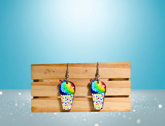 MDF-Ice Drink Shaped Sublimated Earring 1.5 inch