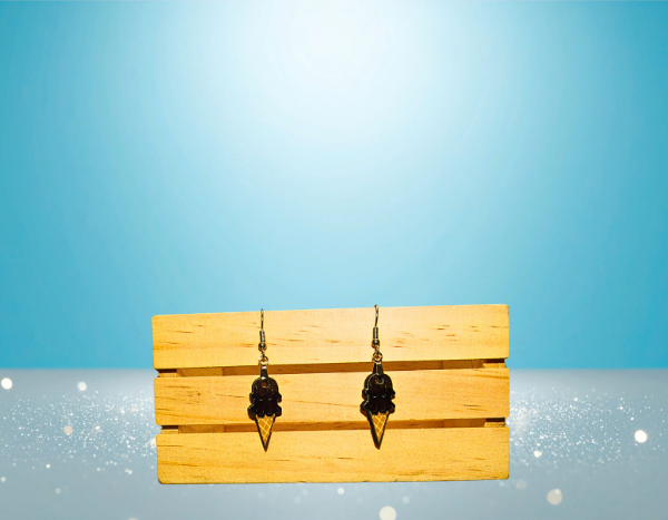 MDF-Ice Cream Cone Shaped Sublimated Earrings 1 inch