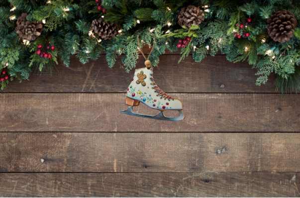 MDF - Ice Skate Shaped Sublimated Ornament