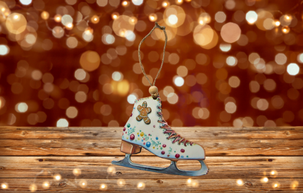 MDF - Ice Skate Shaped Sublimated Ornament