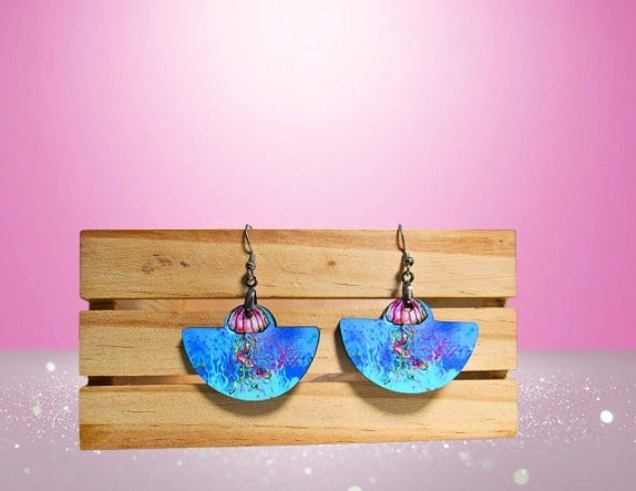 MDF-Boho Rounded Sublimated Earrings 1.5 inch