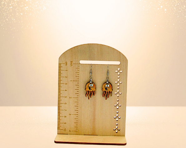 MDF-Jellyfish shaped Sublimated Earrings 1 inch (Faces)
