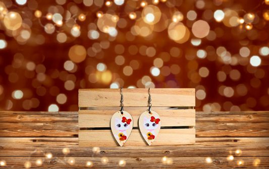 Reverse Teardrop Shaped MDF Sublimated Earrings 1.5 inch