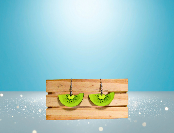 MDF-Fruit Wedge Shaped Sublimated Earrings 1.5 inch