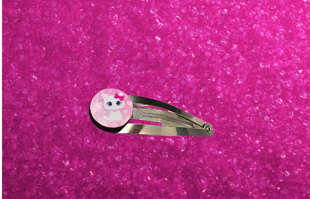 2 Inch Snap Metal Hair Barrette with MDF Sublimated Center