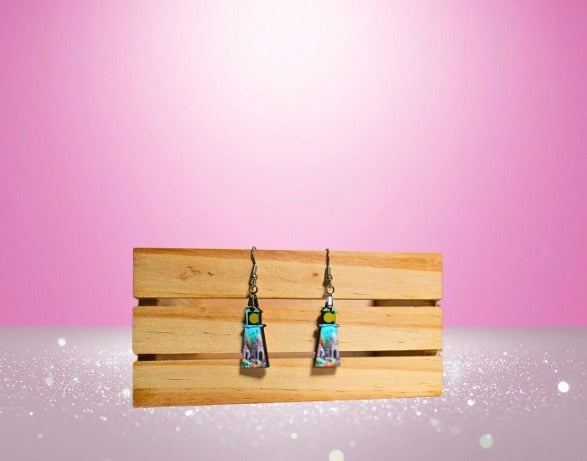 MDF-Lighthouse Shaped Sublimated Earrings 1 Inch.