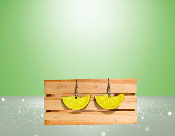 MDF-Fruit Wedge Shaped Sublimated Earrings 1.5 inch