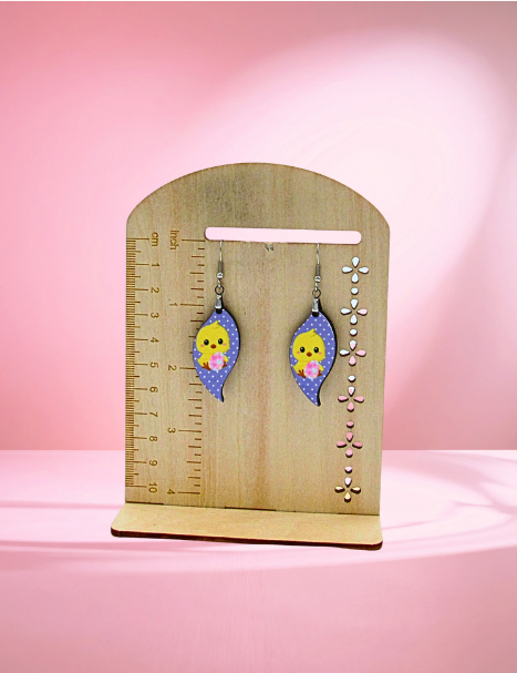 MDF-Swirl Drop Shaped Sublimated Earring 1.5 inch
