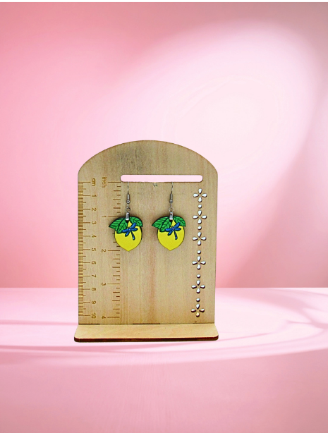 MDF-Lemon Shaped Sublimated Earrings 1 inch