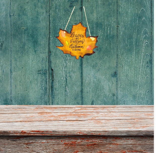 Leaf Shaped Sublimated Door Hanger