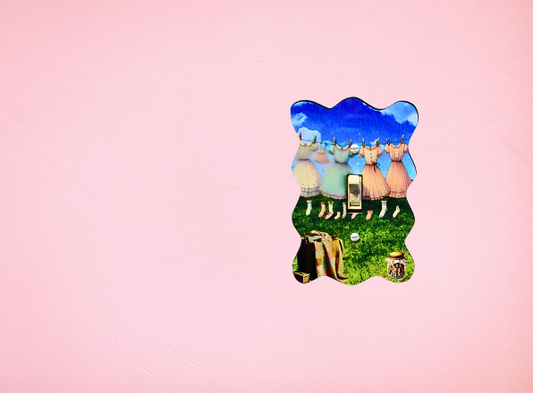 MDF-Wavy Edge Shaped Sublimated  Switch Plate Cover