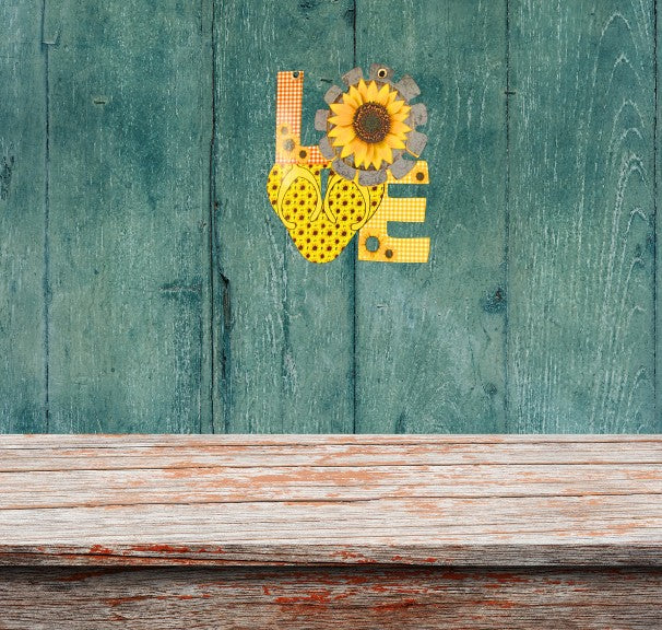 LOVE Shaped Summer Themed Sublimated Door Hanger