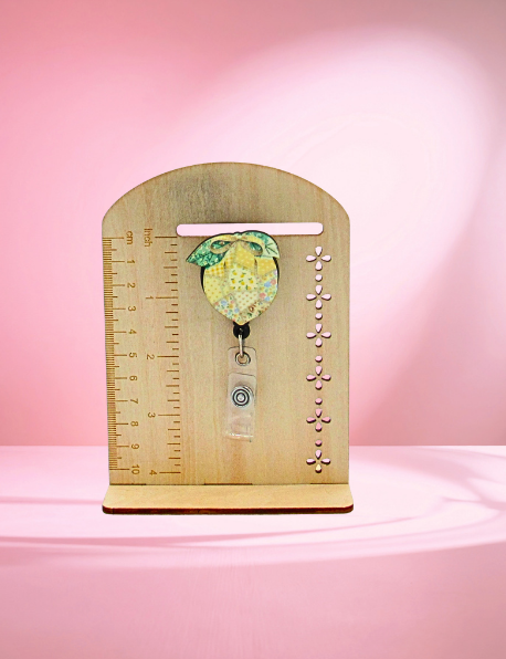 MDF- Lemon Shaped Sublimated Badge Reel