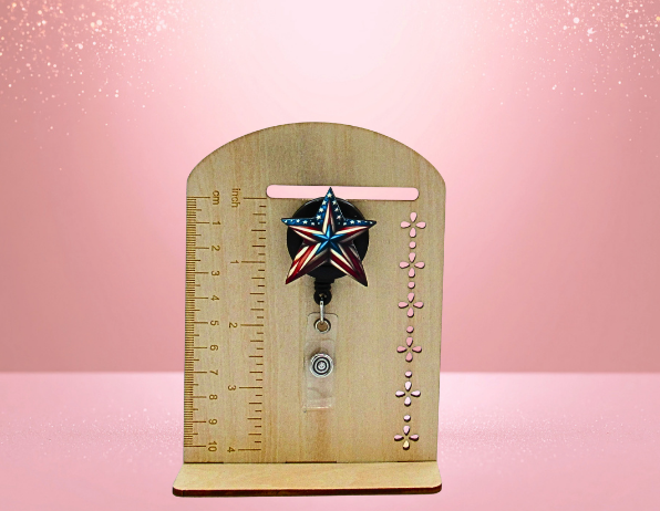 MDF-Star Shaped Sublimated Badge Reel