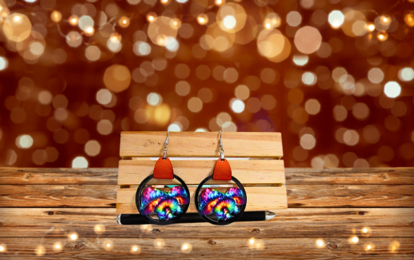 MDF- Round Mushroom Trio Sublimated Earrings 1.5 inch