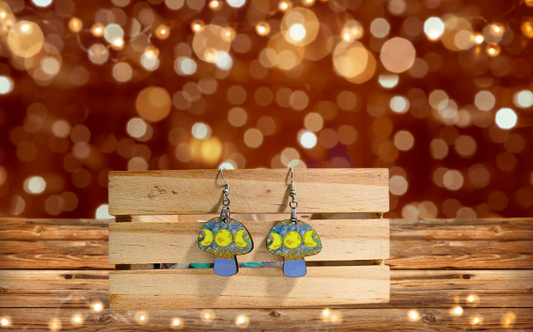 MDF-Mushroom Shaped Sublimated Earrings 1 inch