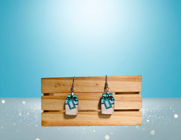 MDF-Mason Jar Shaped Sublimated Earrings 1 inch
