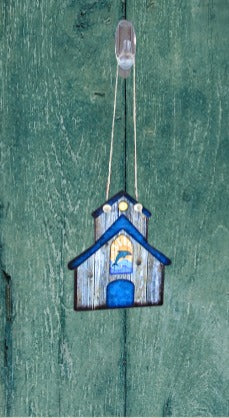 Marina Building Shaped Sublimated Door Hanger