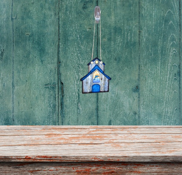 Marina Building Shaped Sublimated Door Hanger