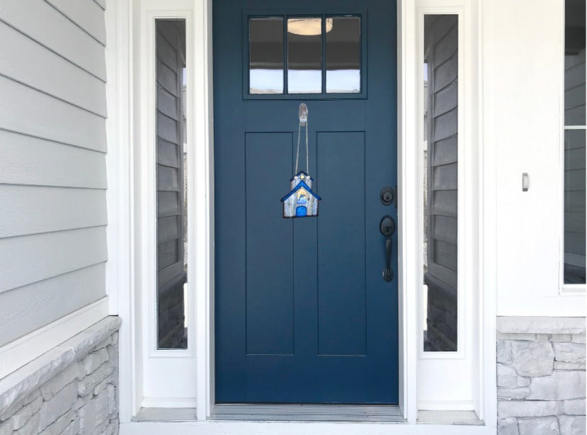 Marina Building Shaped Sublimated Door Hanger