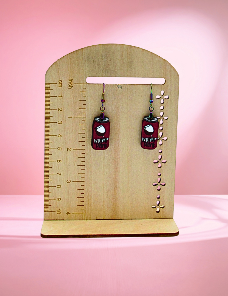 MDF-Soda Can Shaped Sublimated Earrings 1 inch