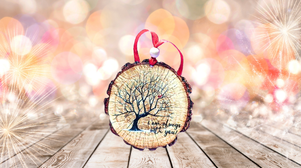 Wooden Slice Sublimated Ornament