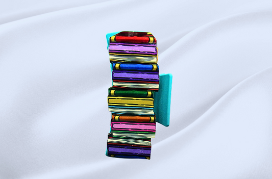 MDF- Stacked Book Shaped Sublimated Hair Clip