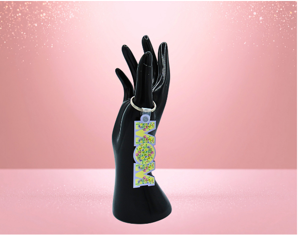 MDF-Horizontal Shaped MOM themed Sublimated Keychain