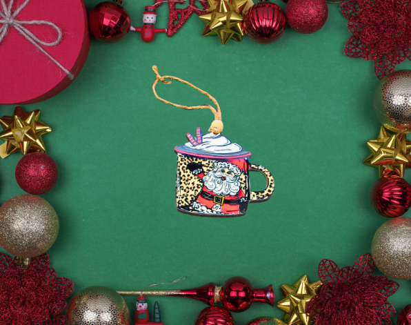 MDF - 3 INCHES - Coffee Mug Shaped Sublimated Ornament