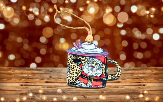 MDF - 3 INCHES - Coffee Mug Shaped Sublimated Ornament