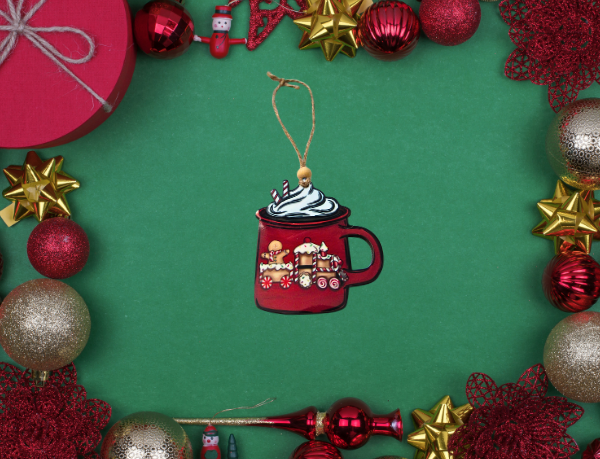 MDF - 3 INCHES - Coffee Mug Shaped Sublimated Ornament