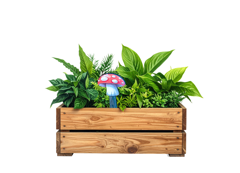 Acrylic- Mushroom Shaped Sublimated Garden Stake