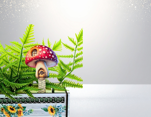 Acrylic- Mushroom Shaped Sublimated Garden Stake