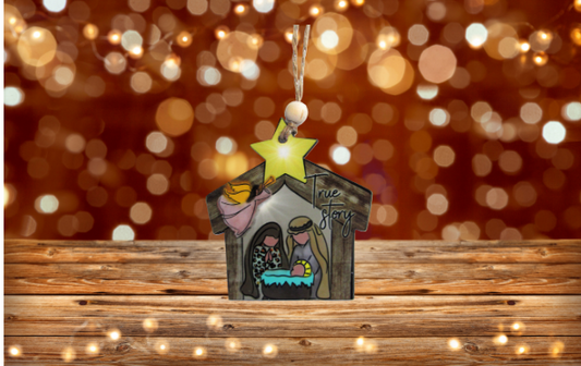 Nativity Shaped Sublimated Ornament