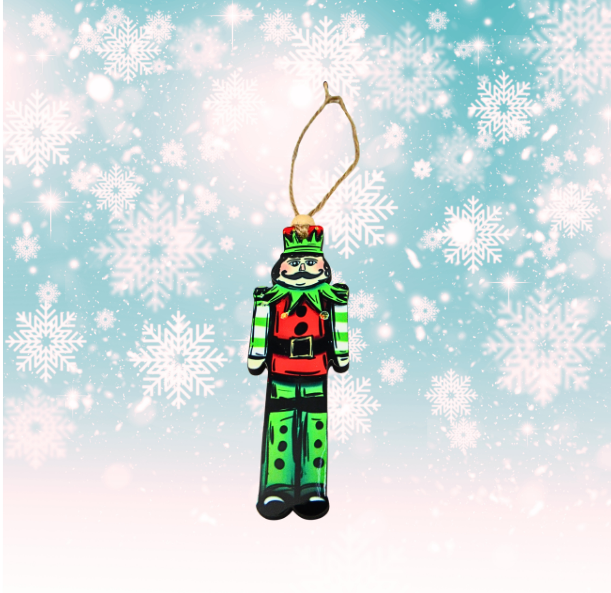 MDF- Nutcracker Shaped Sublimated Ornament