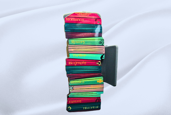 MDF- Stacked Book Shaped Sublimated Hair Clip