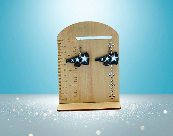 MDF-Megaphone Shaped Sublimated Earrings 1.5 inch