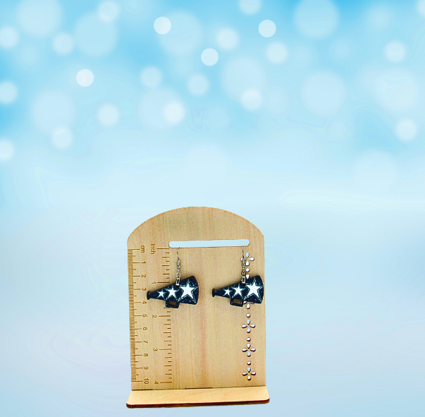MDF-Megaphone Shaped Sublimated Earrings 1.5 inch